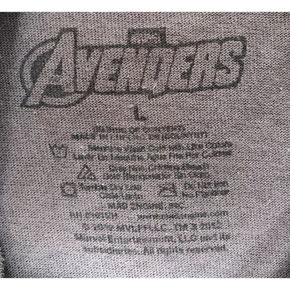 Marvel Comics the Avengers Initiative Grey T-Shirt Large Hulk Iron Man Cap - Picture 3 of 3